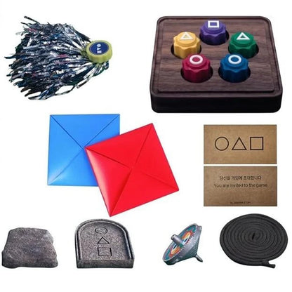 Korean Folk Game Sets Dice Party Game Props Square Circle Triangle Family Stone Catching Game Props Gonggi Jack Set For Kid