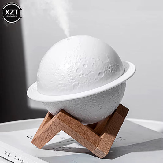 Air Humidifier Large-Capacity 3D Moon Electric Aroma Diffuser with LED Light Relieve Fatigue for Friends Family Relatives Gifts